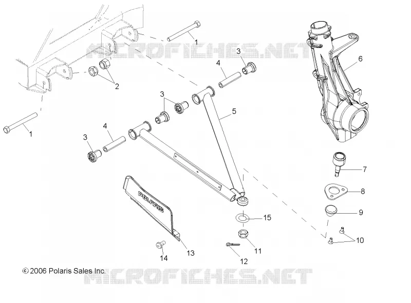 A arm / strut mounting for Polaris RANGER 4X4 700 EFI/LE 2007 - Polaris